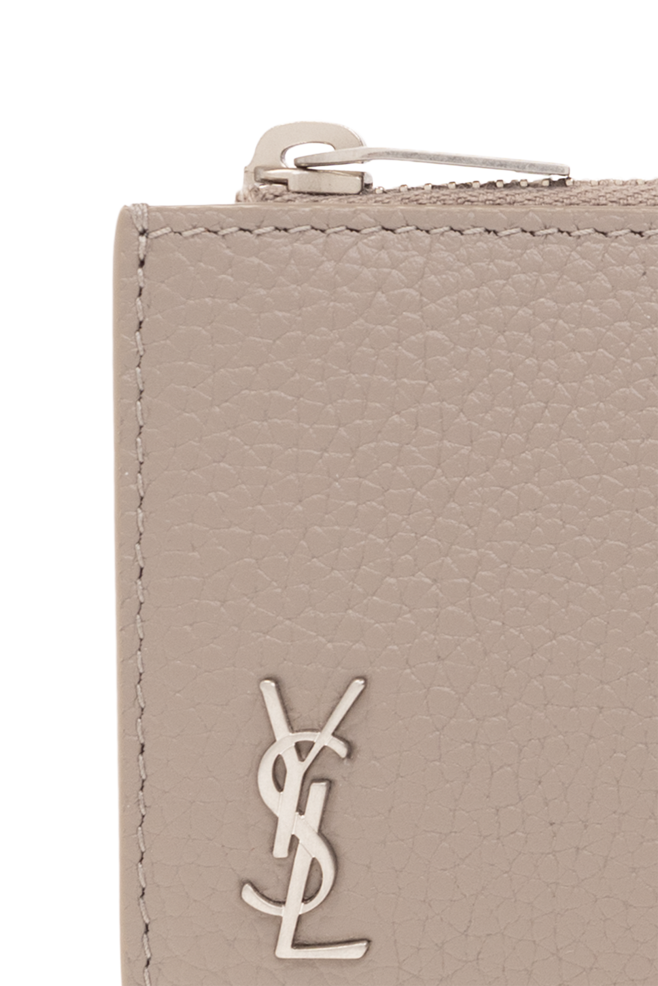 Ysl beige best sale card holder